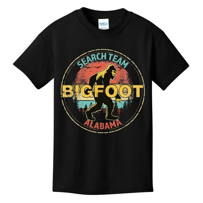 Alabama Bigfoot Search Team Sasquatch Merchandise Kids T-Shirt