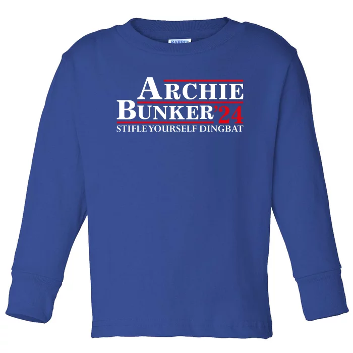 Archie Bunker’24 Stifle Yourself Dingbat Toddler Long Sleeve Shirt