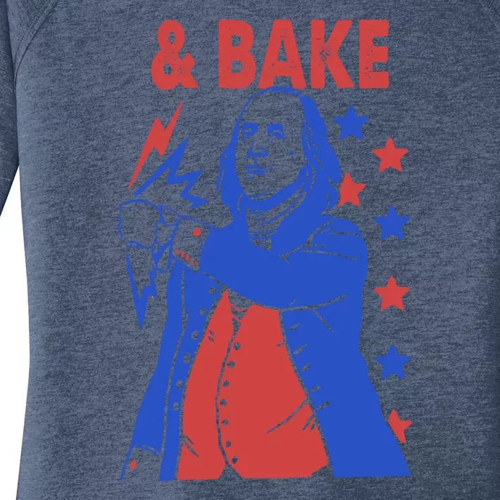 And Bake Shake And Bake Couples Matching 4th Of July Women's Perfect Tri Tunic Long Sleeve Shirt