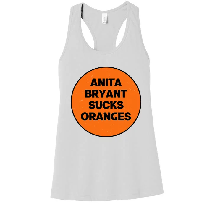 Anita Bryant Sucks Oranges Women's Racerback Tank