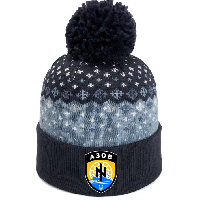 Azov Battalion Support Ukraine Military The Baniff Cuffed Pom Beanie