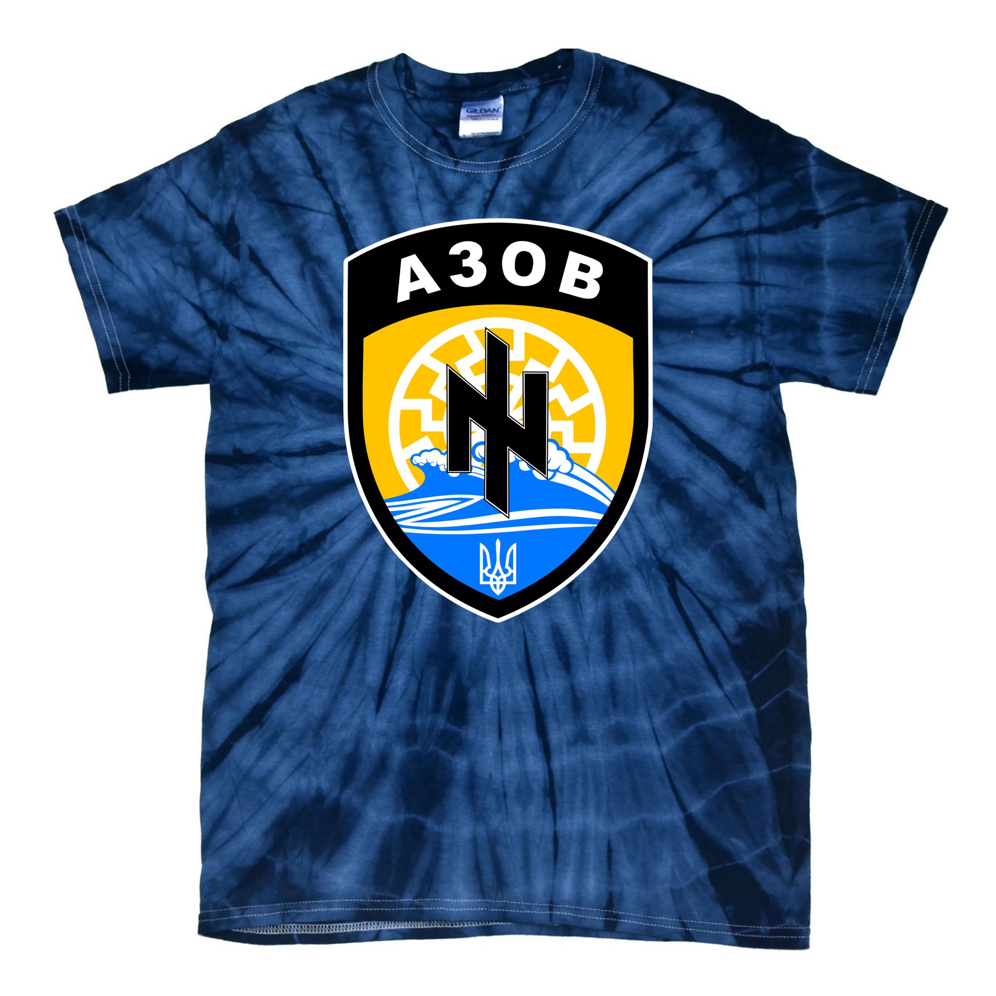 Azov Battalion Support Ukraine Military Tie-dye T-shirt 