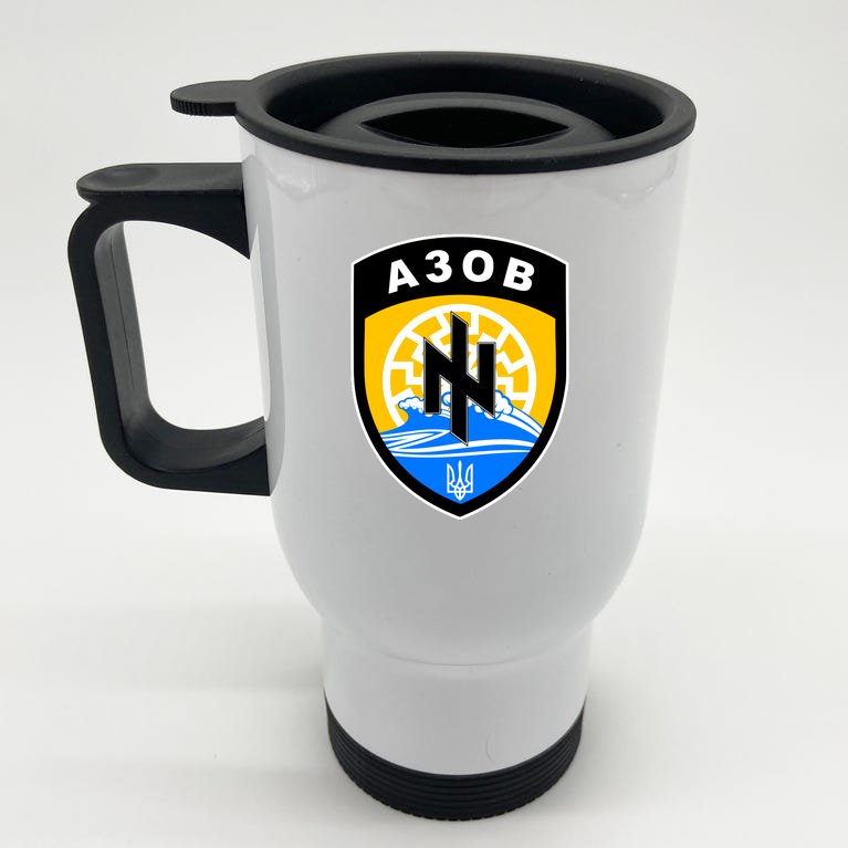 Azov Battalion Support Ukraine Military Stainless Steel Travel Mug
