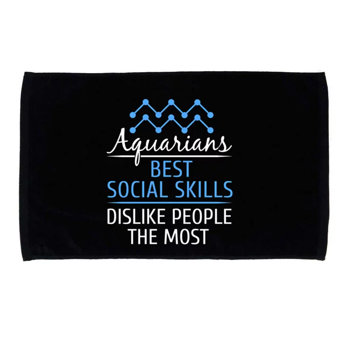 Aquarians Best Social Skills Aquarius Horoscope Zodiac Gift Microfiber Hand Towel