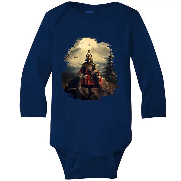 Anchor Blue Samurai Baby Long Sleeve Bodysuit