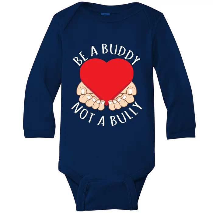 Anti Bullying Spread Awareness Be A Buddy Not A Bully Gift Baby Long Sleeve Bodysuit