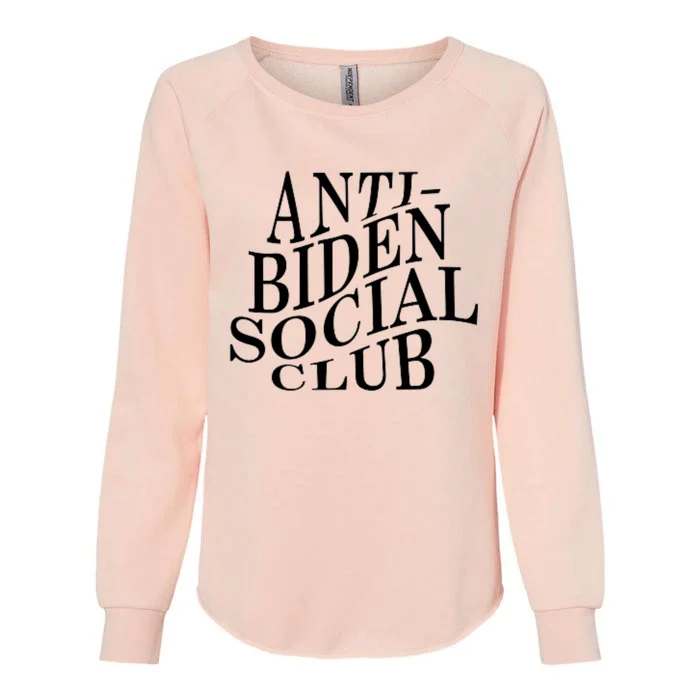 Anti Biden Social Club Womens California Wash Sweatshirt