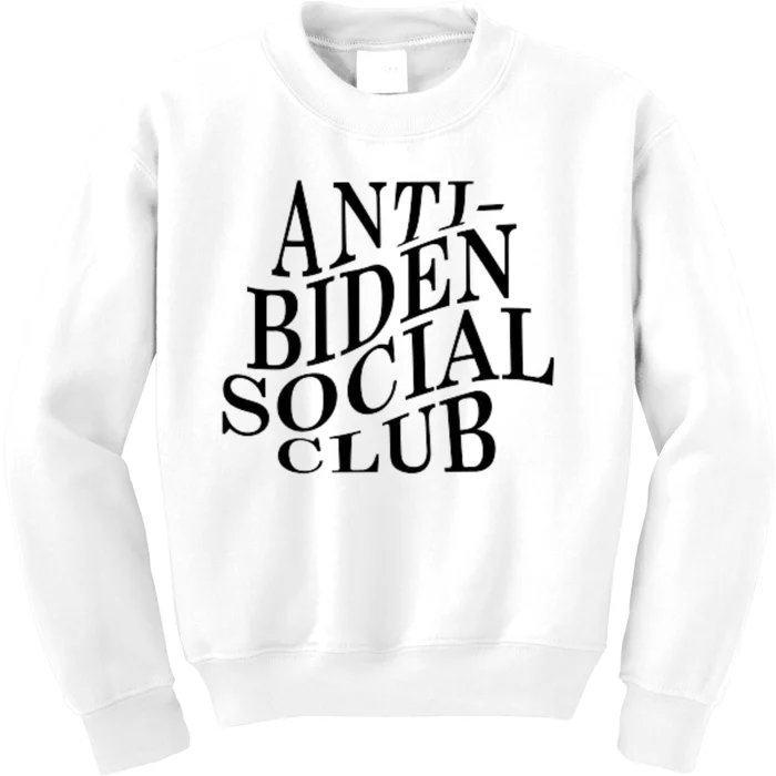 Anti Biden Social Club Kids Sweatshirt