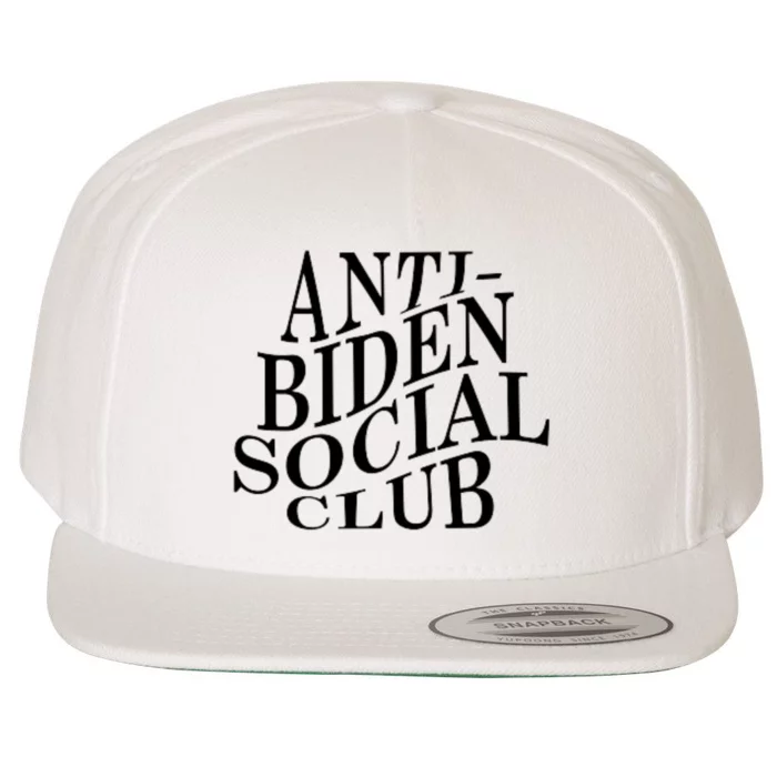 Anti Biden Social Club Wool Snapback Cap