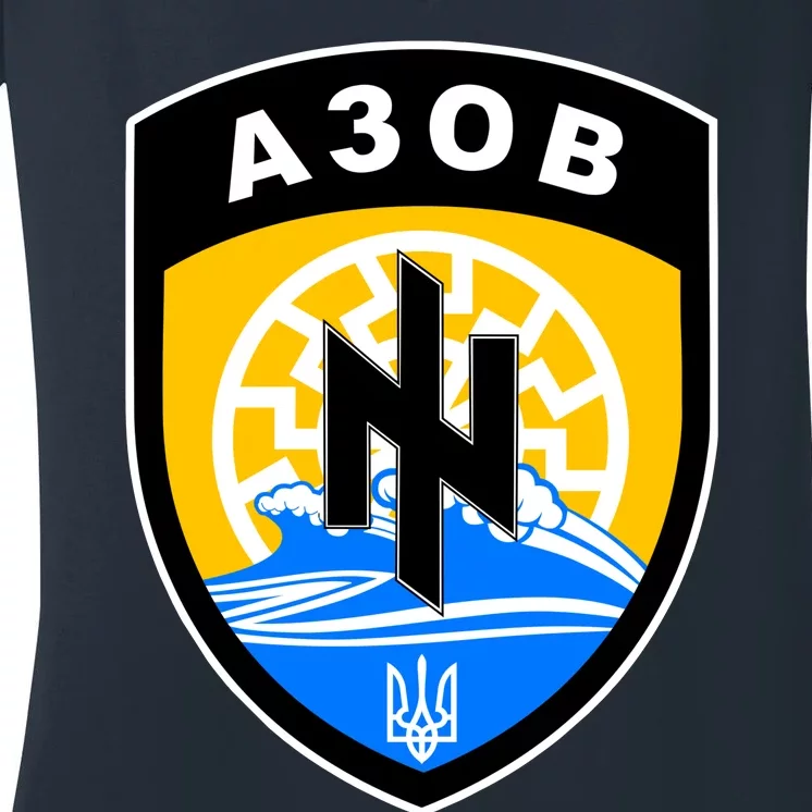 Azov Battalion Support Ukraine Military Women's V-Neck T-Shirt