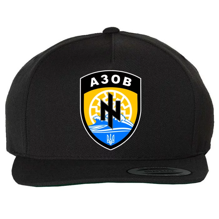 Azov Battalion Support Ukraine Military Wool Snapback Cap