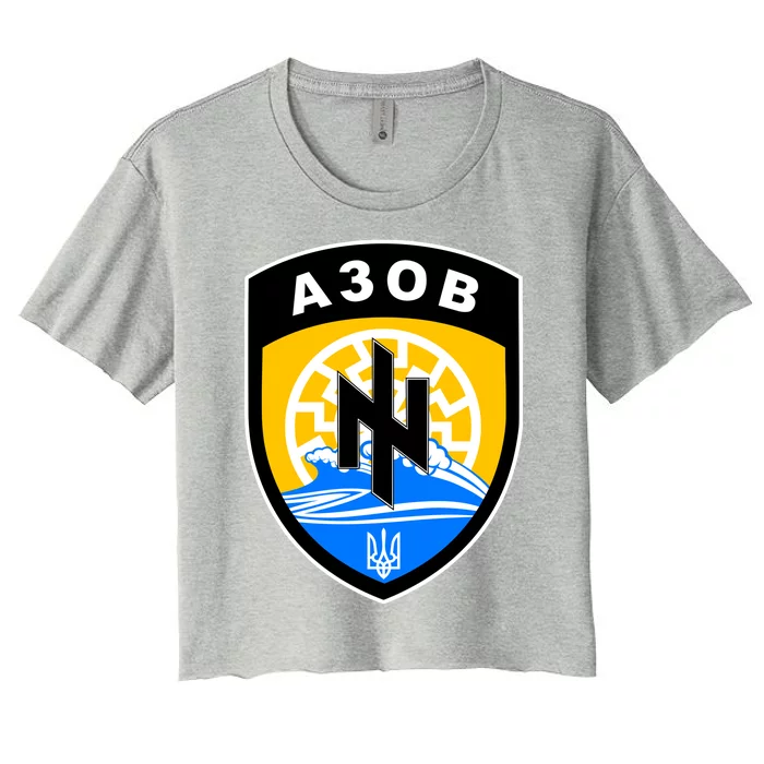 Azov Battalion Support Ukraine Military Women's Crop Top Tee