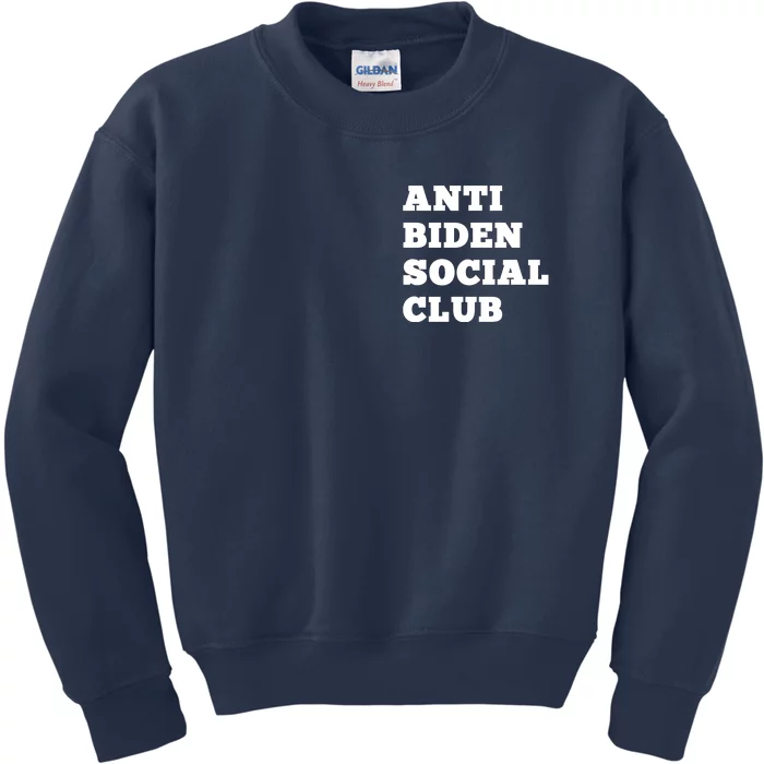 Anti Biden Social Club Shirt Kids Sweatshirt