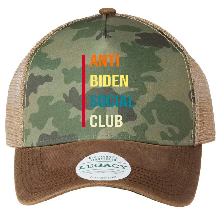 Anti Biden Social Club Pocket Logo Legacy Tie Dye Trucker Hat