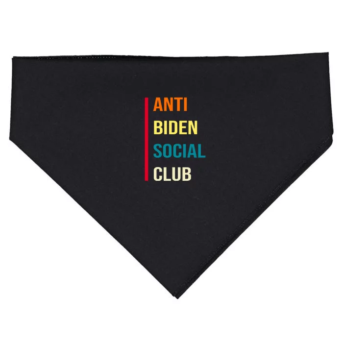 Anti Biden Social Club Pocket Logo USA-Made Doggie Bandana