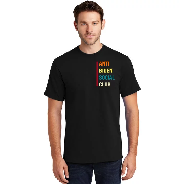 Anti Biden Social Club Pocket Logo Tall T-Shirt