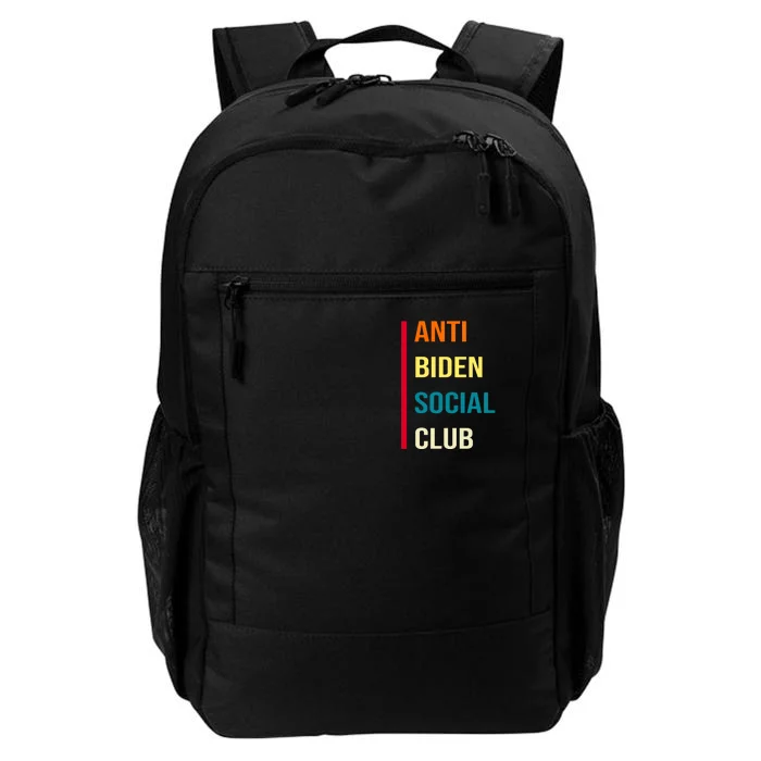 Anti Biden Social Club Pocket Logo Daily Commute Backpack