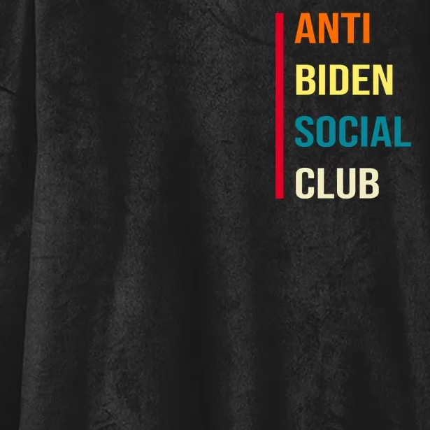 Anti Biden Social Club Pocket Logo Hooded Wearable Blanket