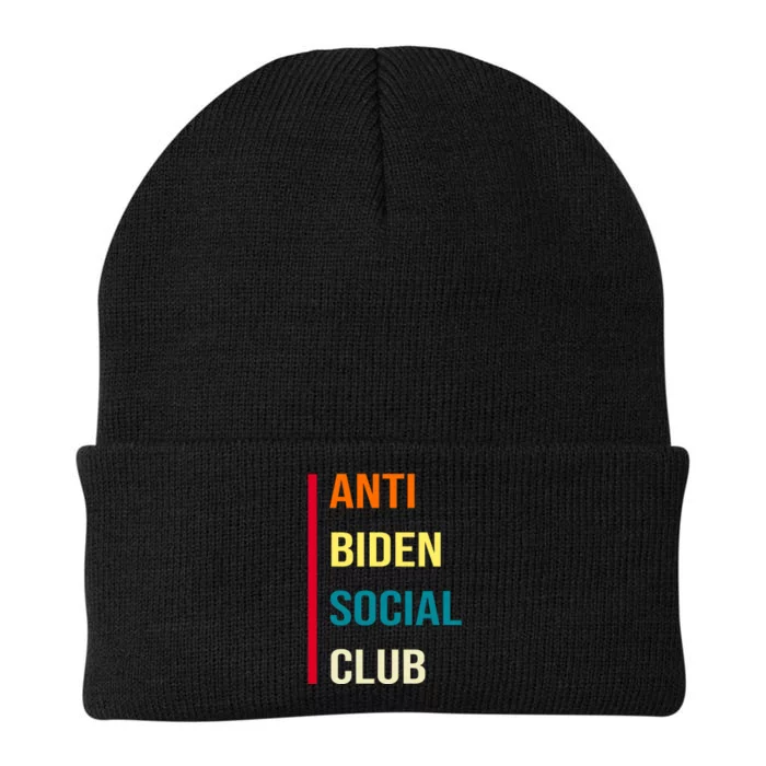 Anti Biden Social Club Pocket Logo Knit Cap Winter Beanie