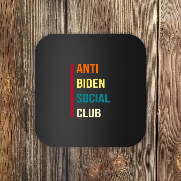 Anti Biden Social Club Pocket Logo Coaster