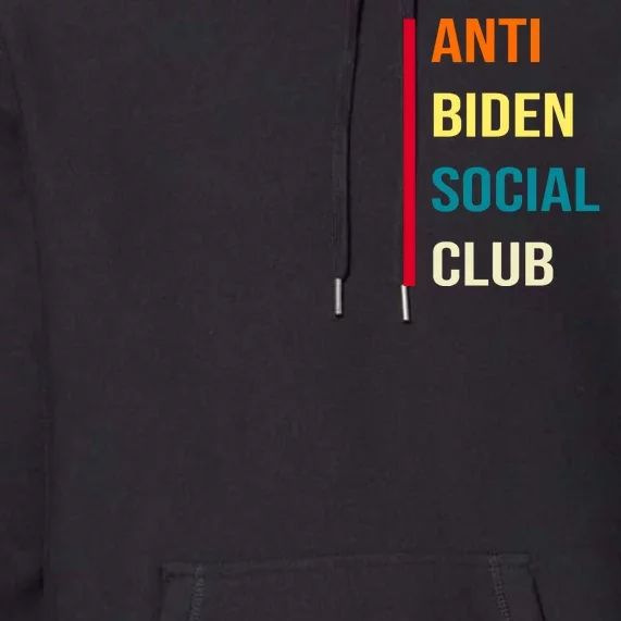 Anti Biden Social Club Pocket Logo Premium Hoodie