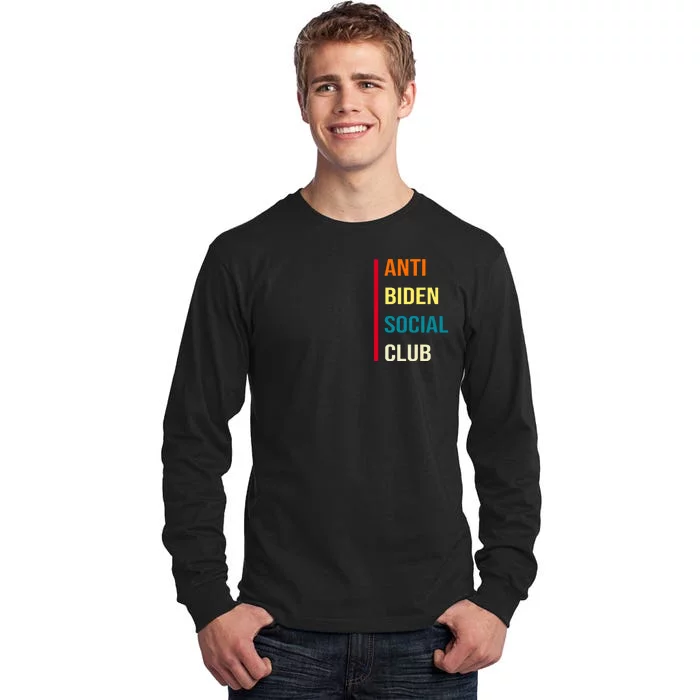 Anti Biden Social Club Pocket Logo Tall Long Sleeve T-Shirt