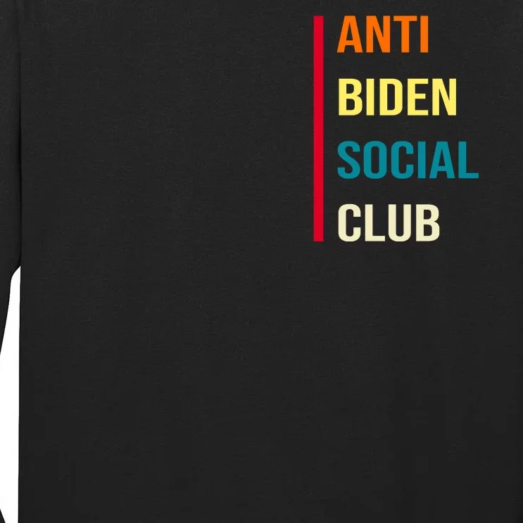 Anti Biden Social Club Pocket Logo Tall Long Sleeve T-Shirt