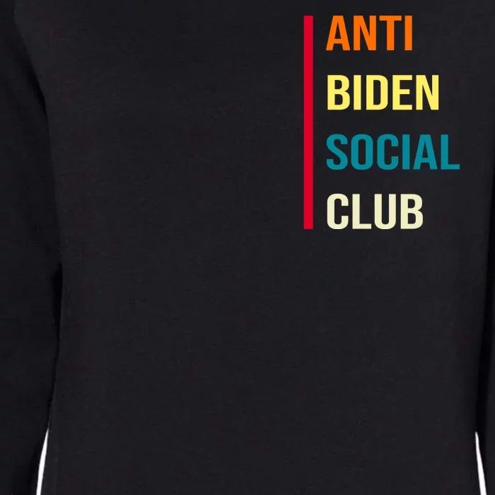 Anti Biden Social Club Pocket Logo Womens California Wash Sweatshirt