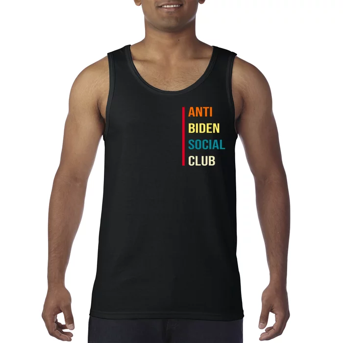 Anti Biden Social Club Pocket Logo Tank Top