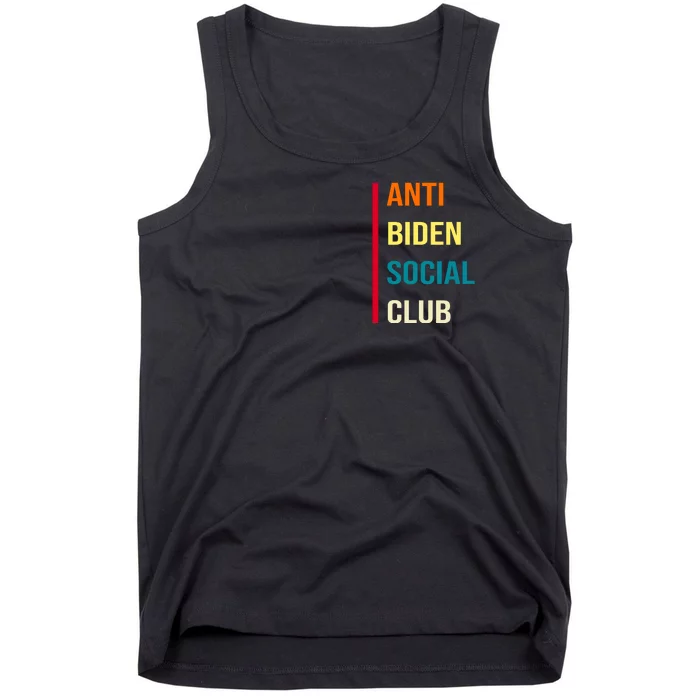 Anti Biden Social Club Pocket Logo Tank Top