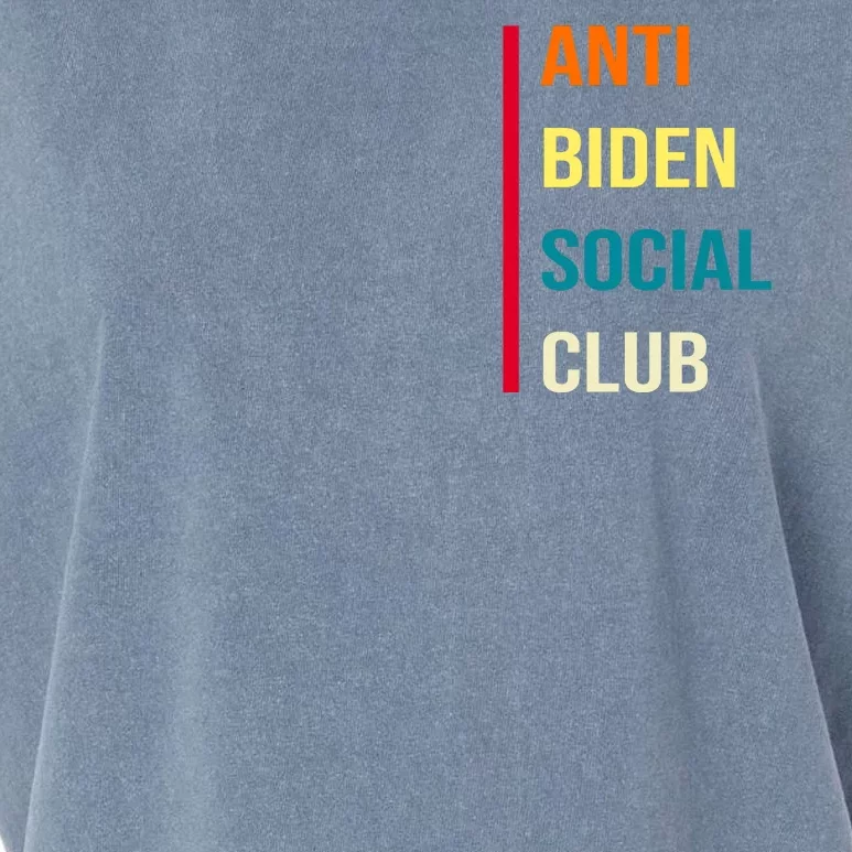 Anti Biden Social Club Pocket Logo Garment-Dyed Women's Muscle Tee