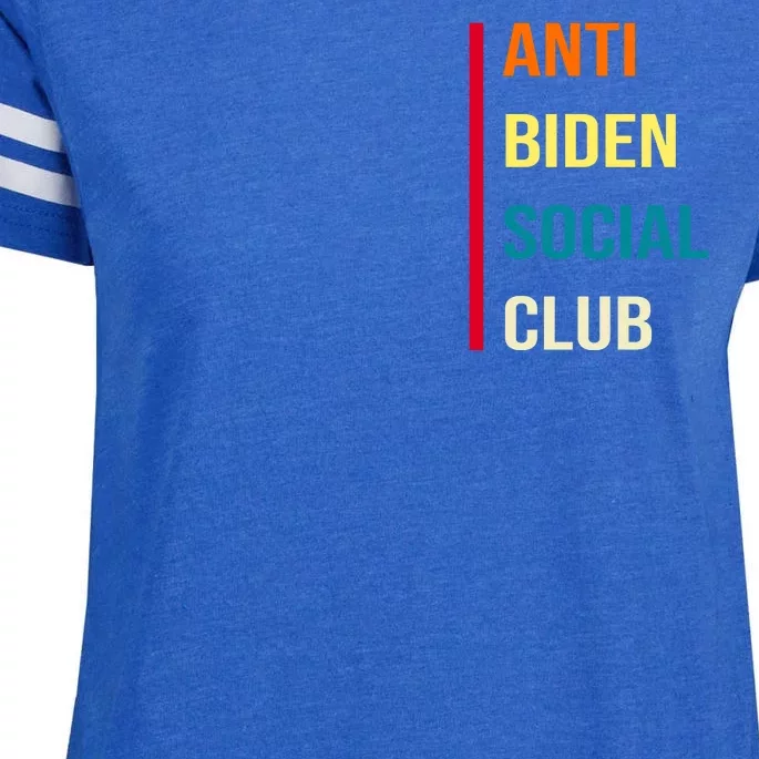 Anti Biden Social Club Pocket Logo Enza Ladies Jersey Football T-Shirt