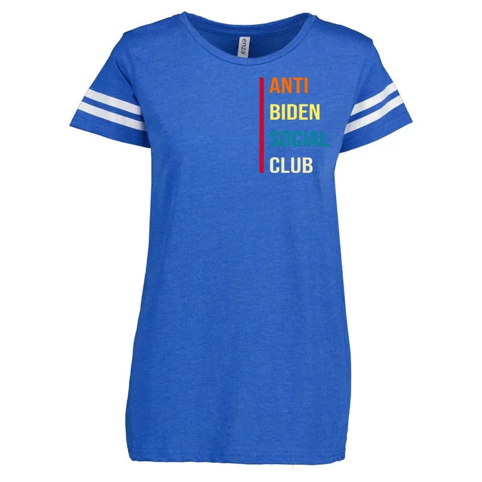 Anti Biden Social Club Pocket Logo Enza Ladies Jersey Football T-Shirt