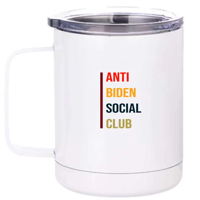 Anti Biden Social Club Pocket Logo Front & Back 12oz Stainless Steel Tumbler Cup