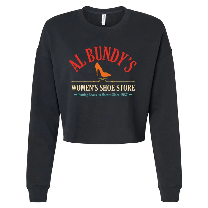 Al BundyS Shoe Store Putting Shoes Vintage Cropped Pullover Crew