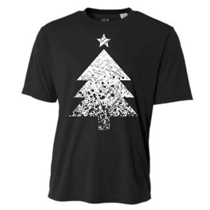 Abstract Big Christmas Tree Cooling Performance Crew T-Shirt