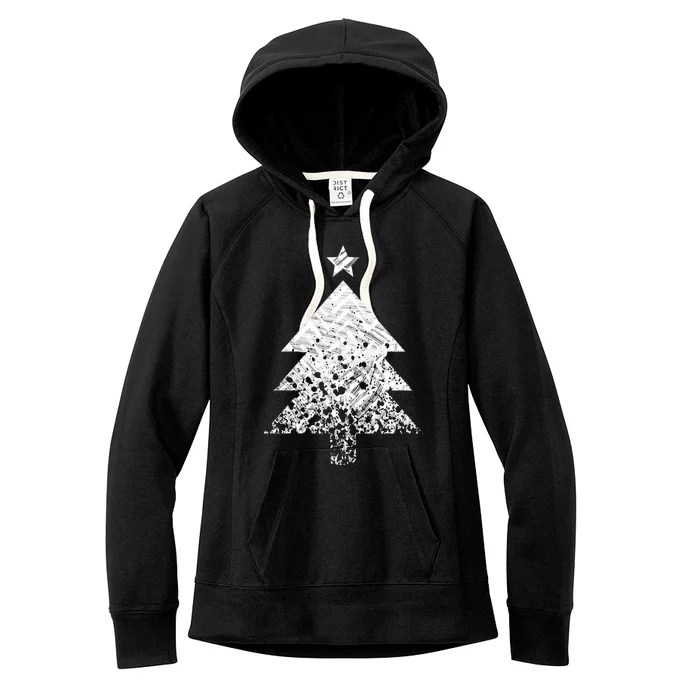 Abstract Big Christmas Tree Women's Fleece Hoodie