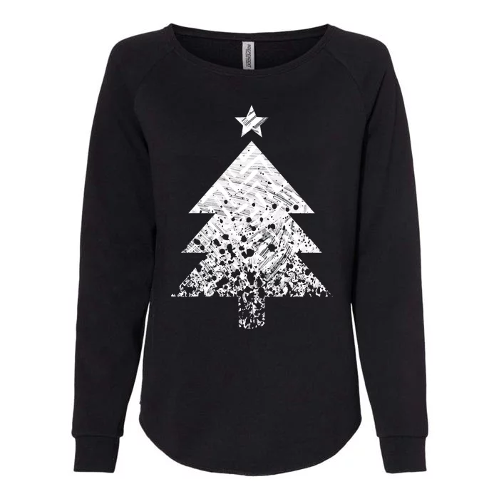 Abstract Big Christmas Tree Womens California Wash Sweatshirt