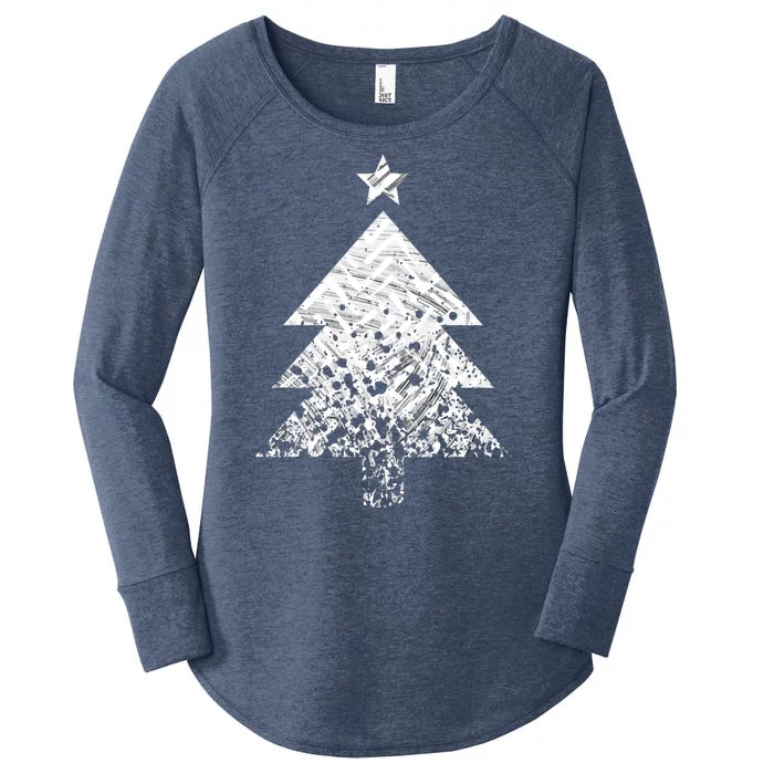 Abstract Big Christmas Tree Women's Perfect Tri Tunic Long Sleeve Shirt