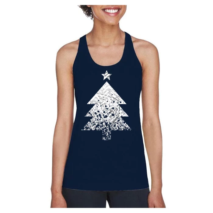 Abstract Big Christmas Tree Women's Racerback Tank