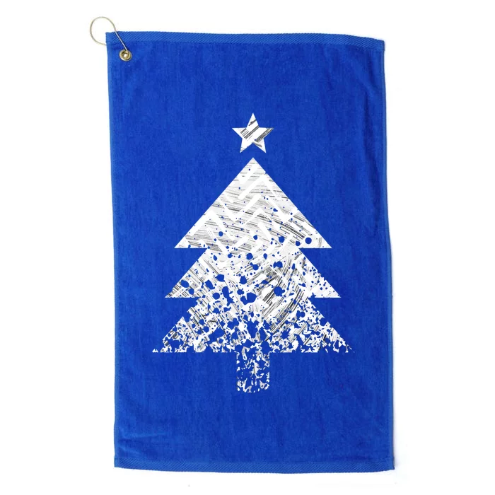 Abstract Big Christmas Tree Platinum Collection Golf Towel