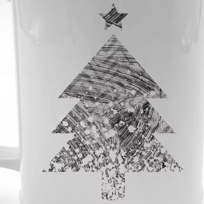 Abstract Big Christmas Tree Front & Back Beer Stein