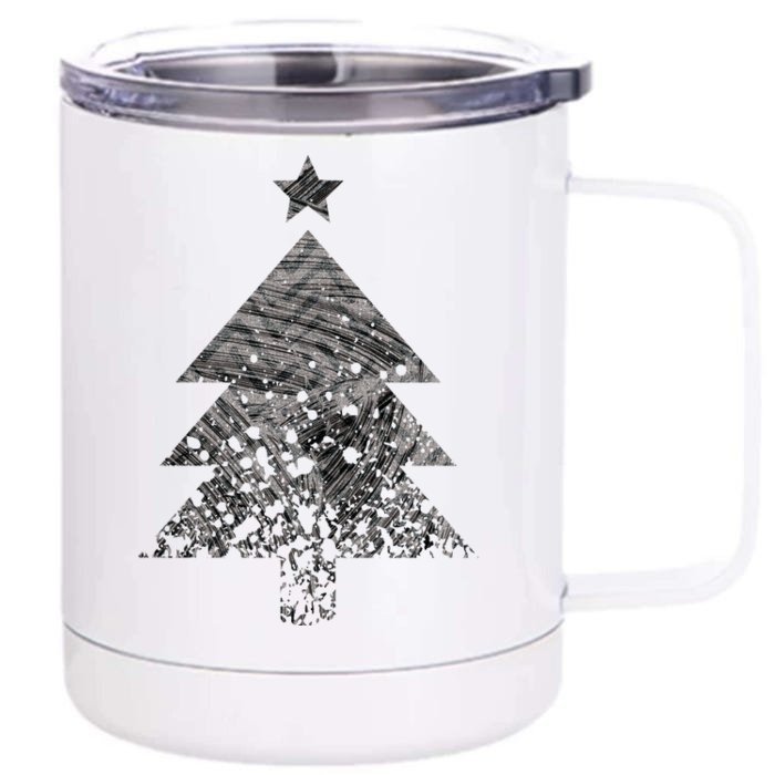 Abstract Big Christmas Tree Front & Back 12oz Stainless Steel Tumbler Cup