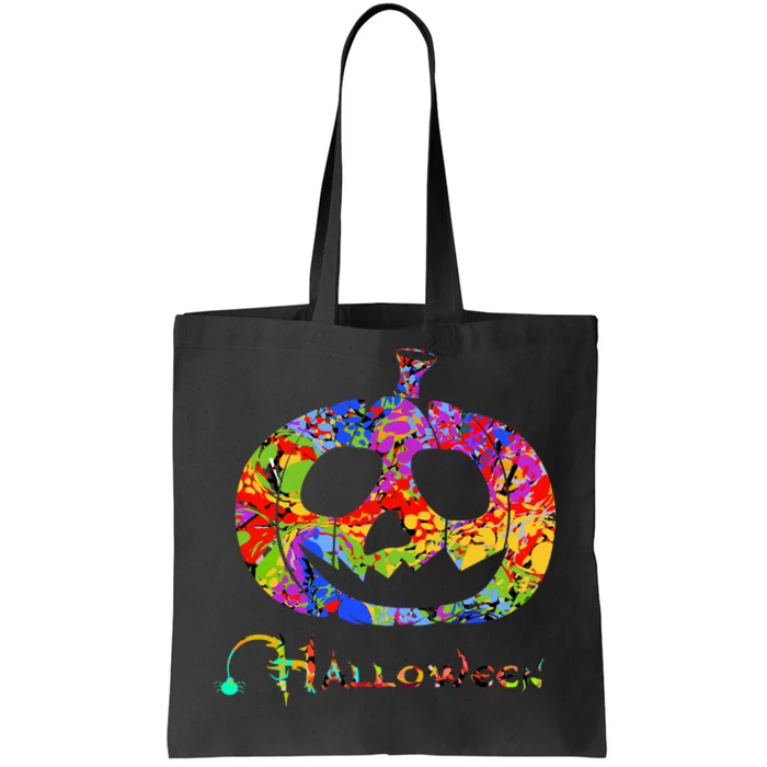 Abstract Halloween Pumpkin Tote Bag