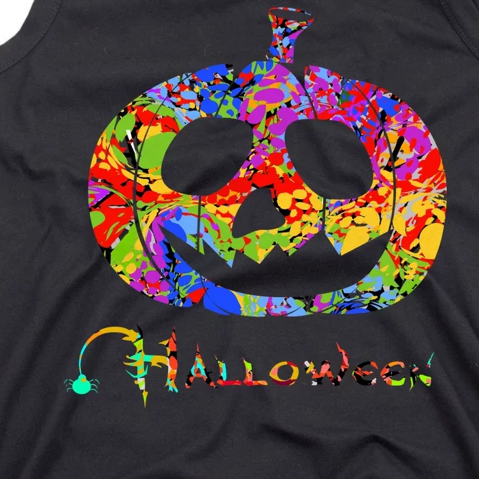 Abstract Halloween Pumpkin Tank Top