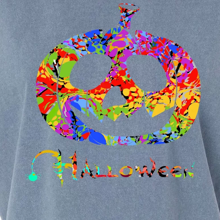 Abstract Halloween Pumpkin Garment-Dyed Women's Muscle Tee