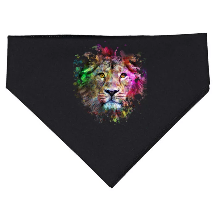 Abstract Lion USA-Made Doggie Bandana