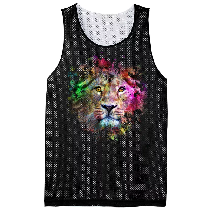 Abstract Lion Mesh Reversible Basketball Jersey Tank