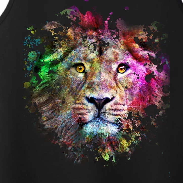 Abstract Lion Performance Tank