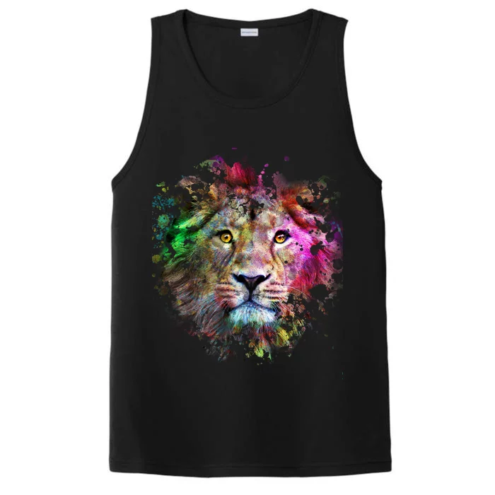 Abstract Lion Performance Tank